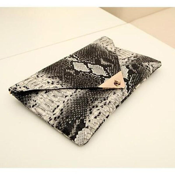 Snake Skin Envelope Bag