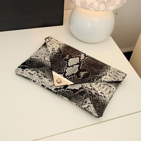 Snake Skin Envelope Bag
