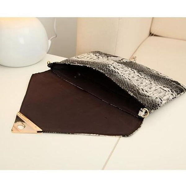 Snake Skin Envelope Bag