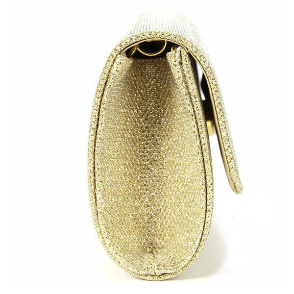 Satin Rhinestone Clutch Bag