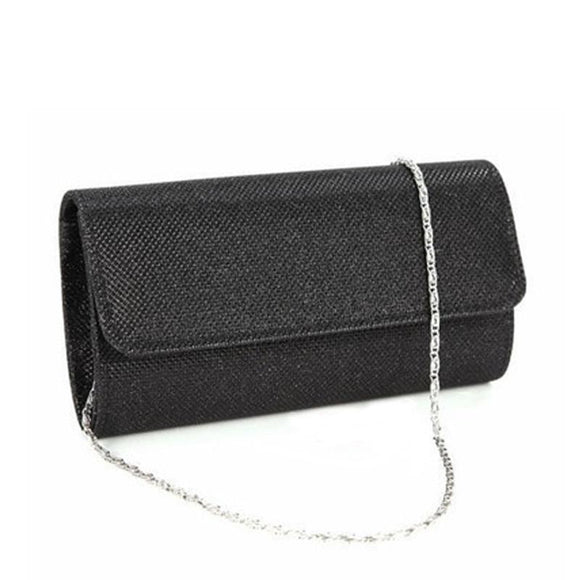 Satin Rhinestone Clutch Bag