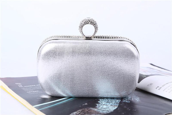 Elegant Finger Ring Clutch Bag