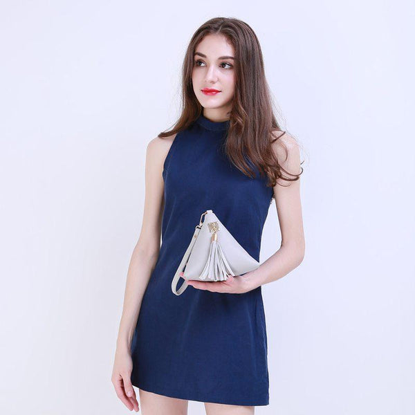 Triangular Tassel Bag