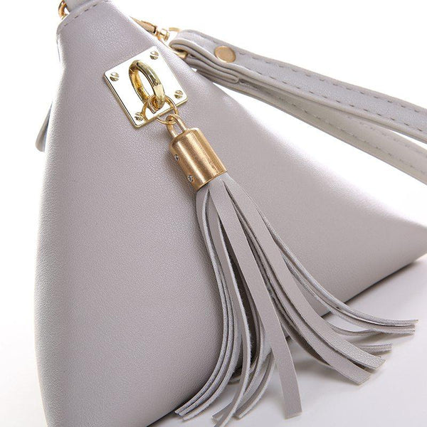 Triangular Tassel Bag
