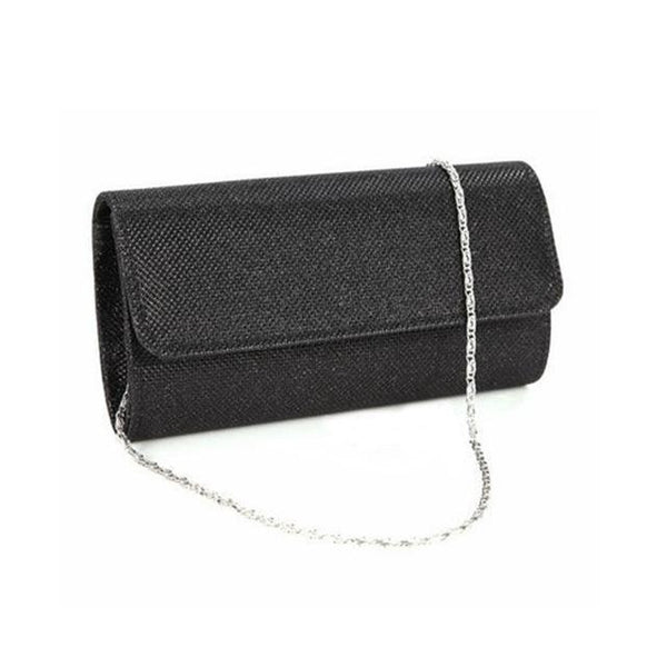 Satin Rhinestone Clutch Bag