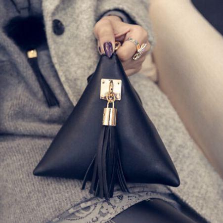 Triangular Tassel Bag
