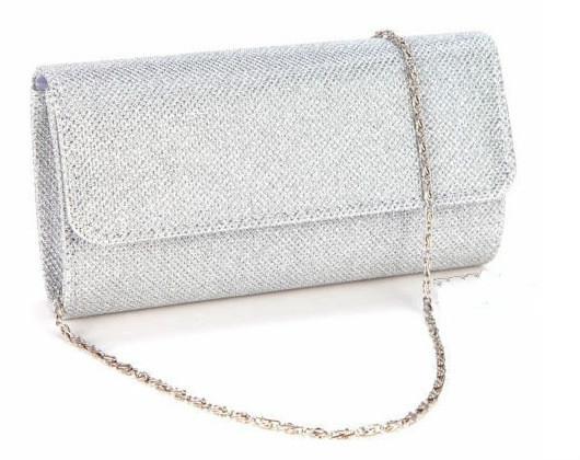 Satin Rhinestone Clutch Bag