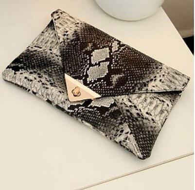 Snake Skin Envelope Bag